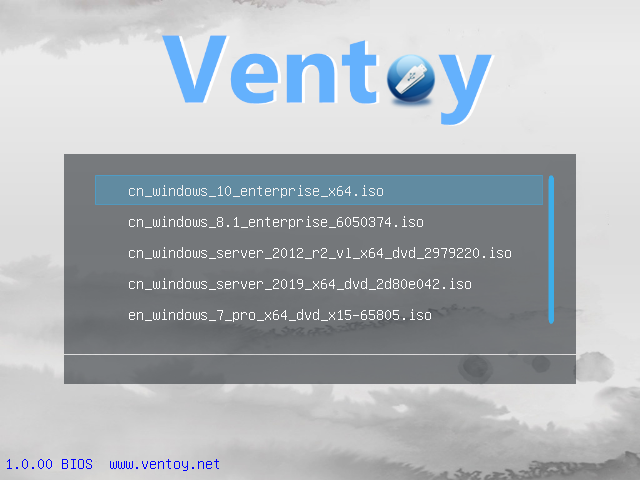 U盘引导制作神器 ventoy-1.1.00 终于发布了 U盘引导制作神器 ventoy-1.1.00 终于发布了
